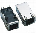 RJ45 Jacks With LED And EMI 1.3 Inch