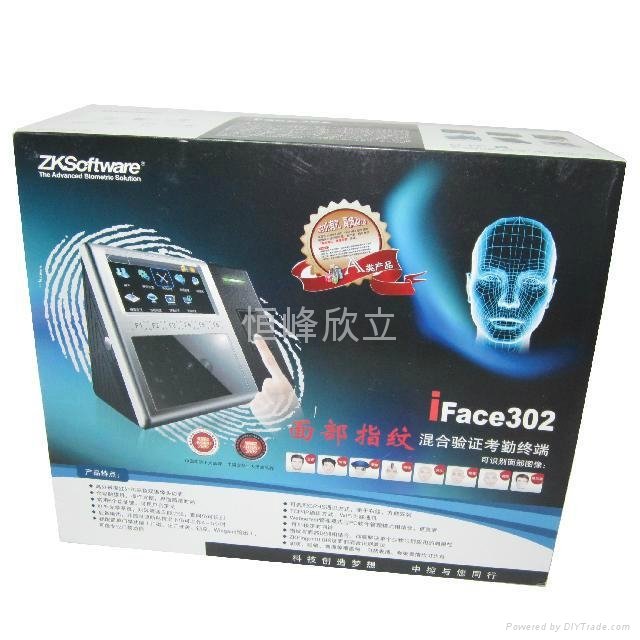 ZKSOTTWAREIFACE302 fingerprint face recognition attendance access machine 4