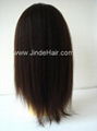 Relaxed texture Brazilian hair full lace wig 2