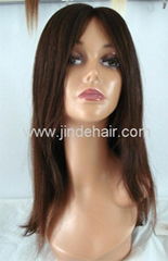 silk top Mongolian hair Jewish wig 