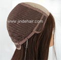 silk top Mongolian hair Jewish wig  5