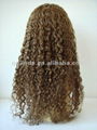 glueless deep curl silk top Brazilian hair lace wig 1