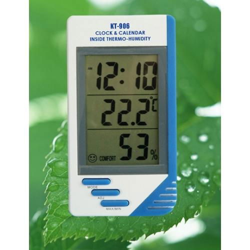 LCD Digital Thermo-Humidity Meter Alarm Clock Temp KT-906