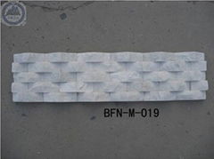 White decorative wall cladding stone