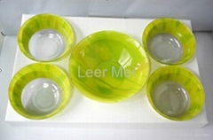 5pcs color SET Opal Glassware