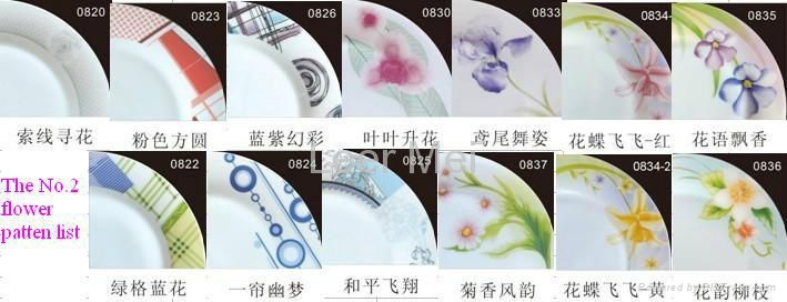 Opal glassware flower pattern-1 2