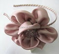 Fabric flower with crystal headband 1
