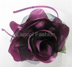 Fabric flower headband