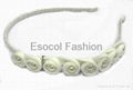 Pearl with fabric flower headband 2