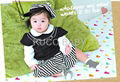 5sets/lot Baby Suit 3pc Girls Set Baby Hat T Shirt Skirts  Autumn Baby CLoths 4