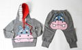 Promotions! girls boys cartoon Ox clothing sets clothes set autumn 2pcs suits 2