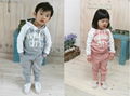 5 sets Baby Suits 2pc Hoody Coat+ Pants Letter Sporty Baby Clothes Set 90-130cm