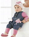 5sets/lot Girls Suits Longsleeve T Shirt+ Leggings+ Jeans Romper