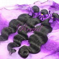 2013 Hot Sales natural black color body wavy virgin brazilian hair 2