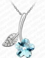 fashin chain flower necklace  1