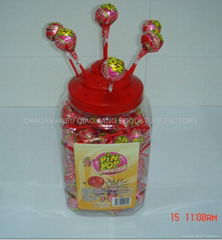 Bubble gum lollipop(jar)