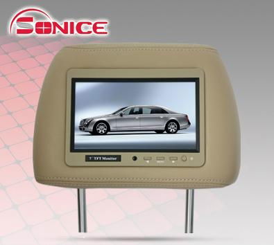7" car TFT LCD headrest monitor