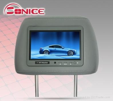 7" car TFT LCD headrest monitor 3