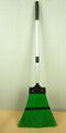 Plastic garden broom with aluminum handle