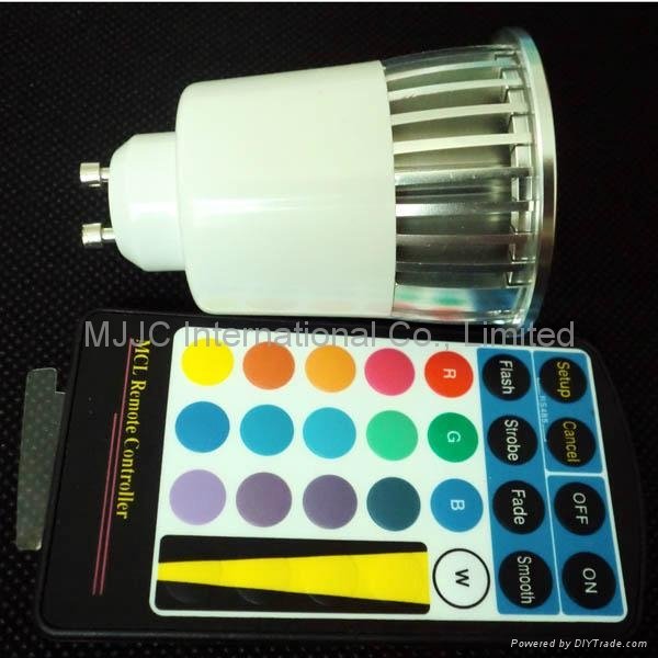 5W RGB GU10 LED Spotlight with IR remote control 3