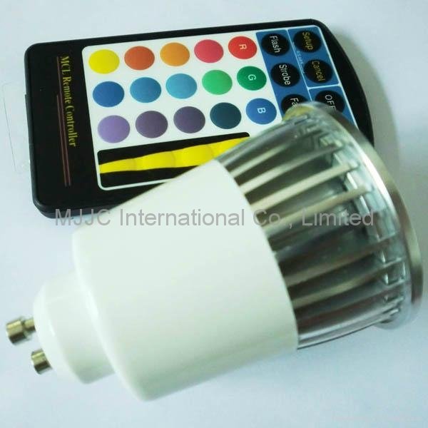 5W RGB GU10 LED Spotlight with IR remote control 4
