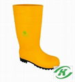 yellow safety rain boots .safety gum boots .work shoes 1