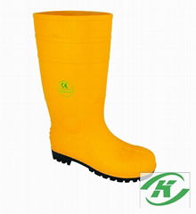 yellow safety rain boots .safety gum boots .work shoes