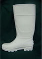 white pvc  rain boots  for food .hospital industry 