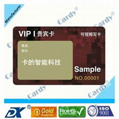 Rewritable Visual Card PVC card