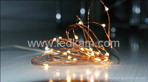 Battery operated LED copper wire light string 2
