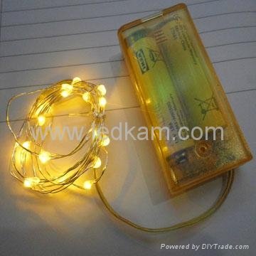 Battery operated LED copper wire light string