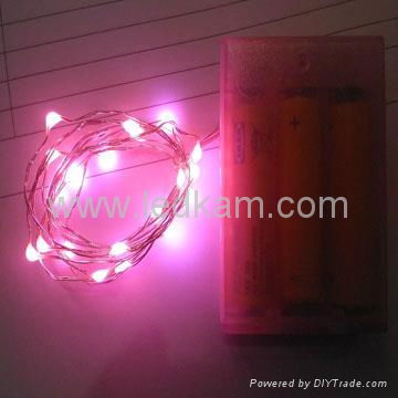 Battery operated LED copper wire light string