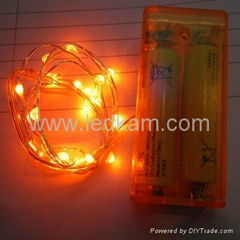 Battery operated LED copper wire light string