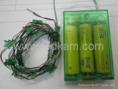 Battery operated LED copper wire light string-molding series