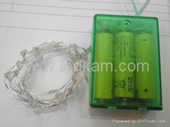 Battery operated LED copper wire light string-molding series