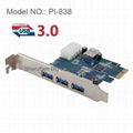 USB 3.0 PCI-e PCI Express Card 3+1 Ports