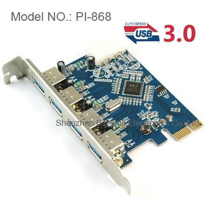 USB 3.0 PCI-e PCI Express Card 3+1 Ports 2