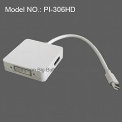 Mini DisplayPort Digi Port to DP displayport hdmi (Audio) DVI 3 in 1 adapter 