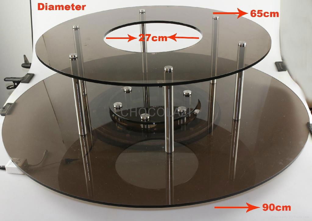 Rotatable illuminated base for chocolate fountain 3