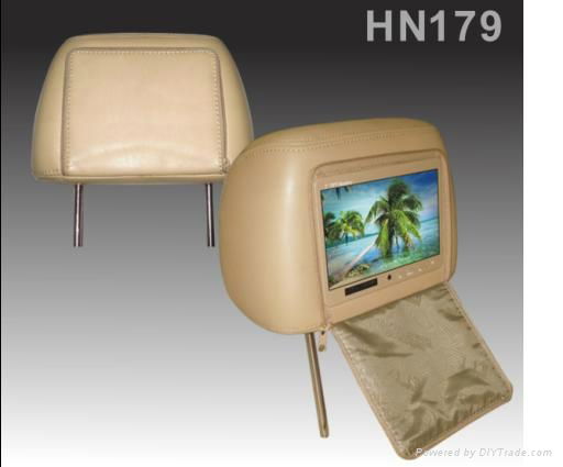 7" TFT LCD Headrest monitor with pillow.