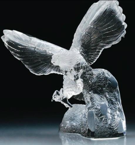 crystal eagle figure