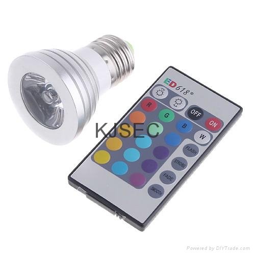 LED Bulb RGB 3W with Remote Control 2