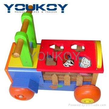 educational wooden toys car sorting box