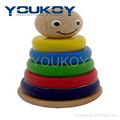 wooden educational stacking toys for