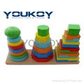 wooden educational stacking toys