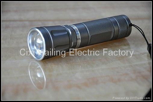 high brightness zoom aluminum ledflashlight 5