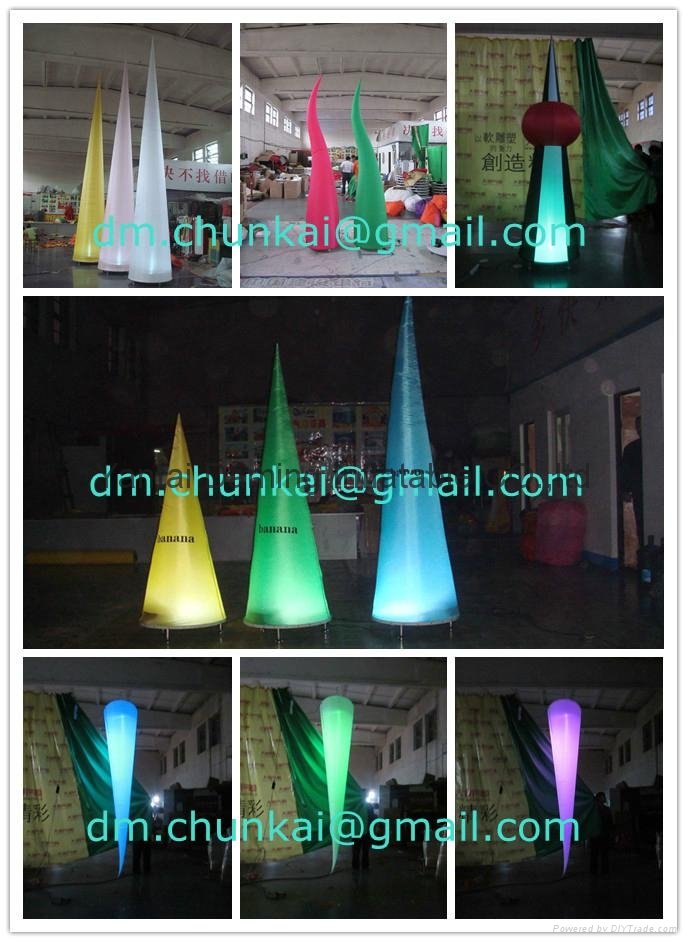 2012 LED light event decor inflatable cone