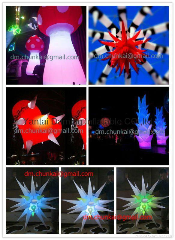 2012 new LED lighting inflatable star for event  3