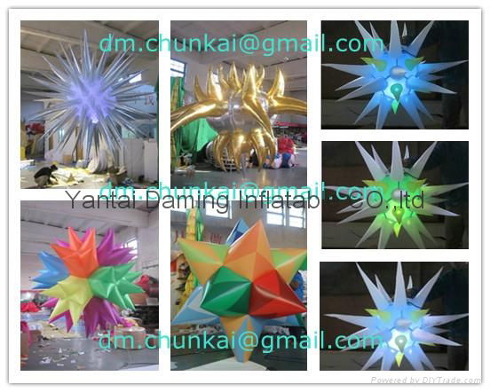 2012 new LED lighting inflatable star for event  4