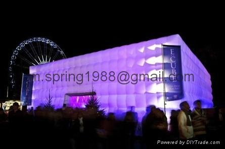 2012 LED decoration inflatable big cube tent  4